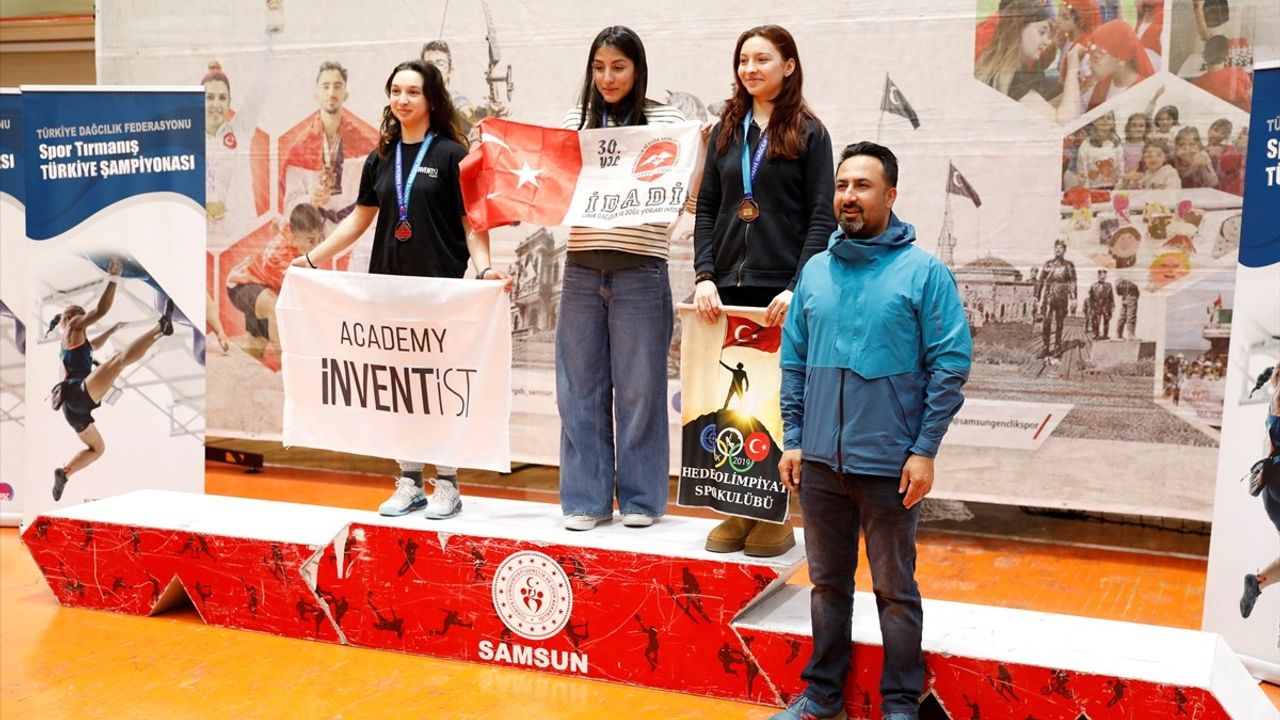 Samsun'da Spor Tırmanış Gençler Türkiye Şampiyonası Tamamlandı