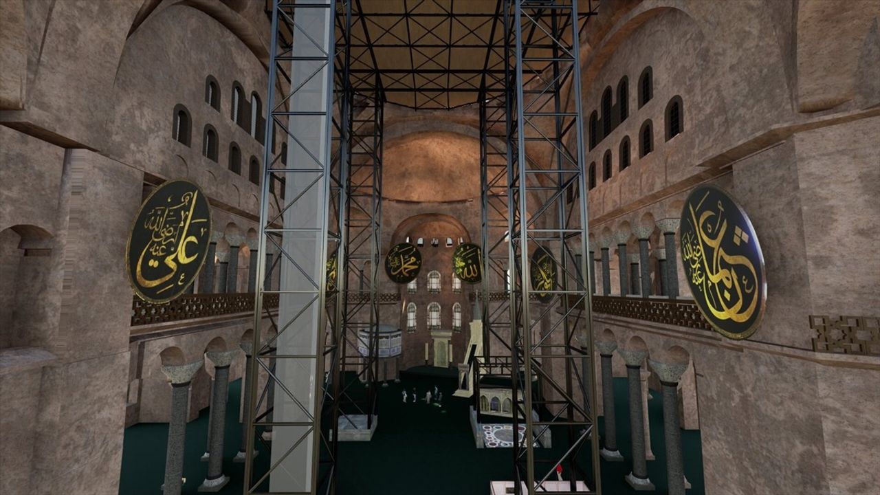 Ayasofya'nın Ana Kubbesinde Tarihi Restorasyon Süreci Başlıyor