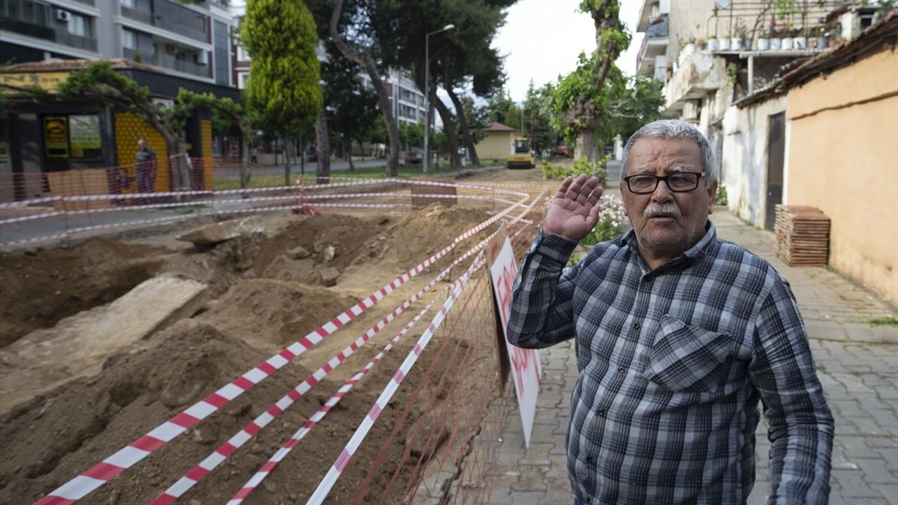 Aydın'da Yeni Yol Yenileme Çalışmasında Antik Kemik Buluntuları