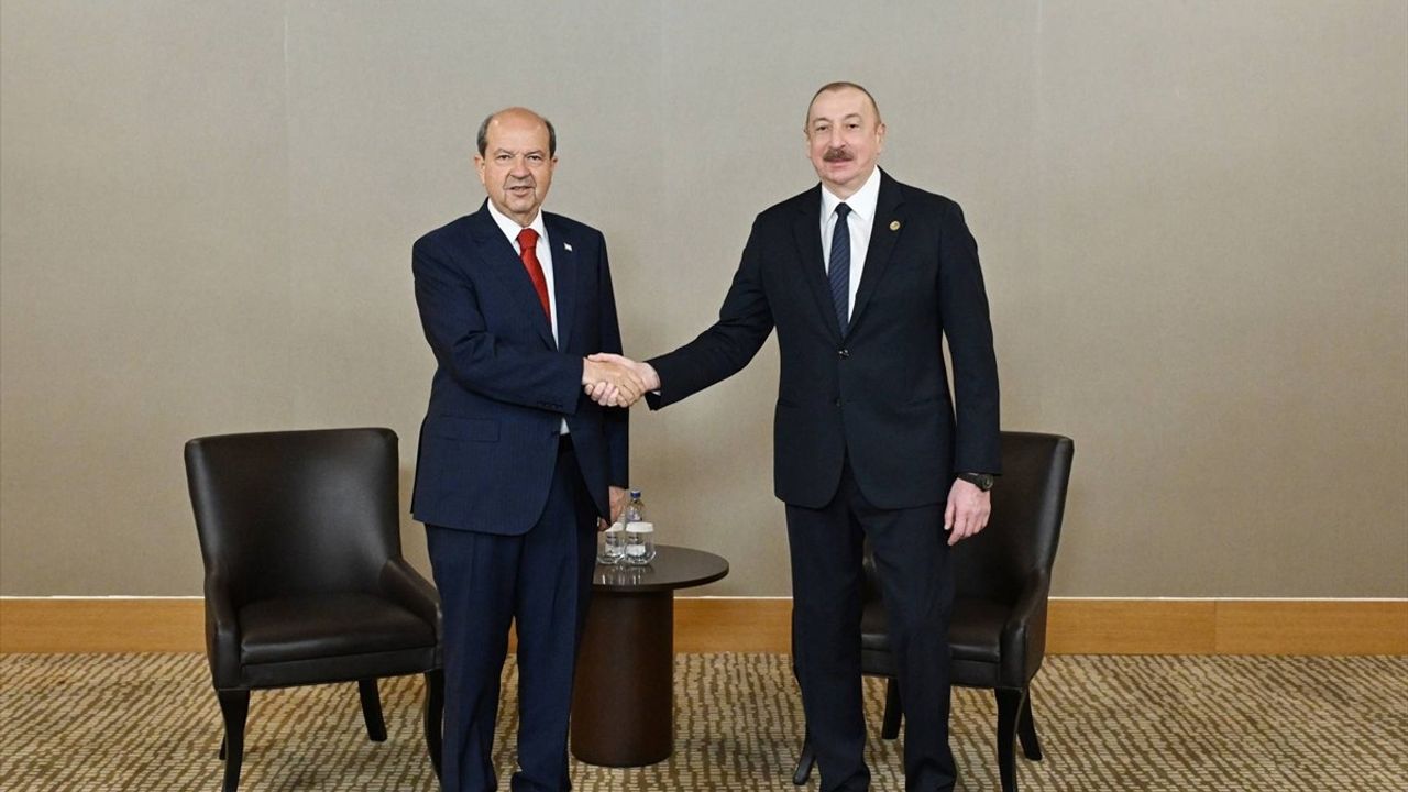 Azerbaycan Cumhurbaşkanı Aliyev ve KKTC Cumhurbaşkanı Tatar Antalya'da Buluştu