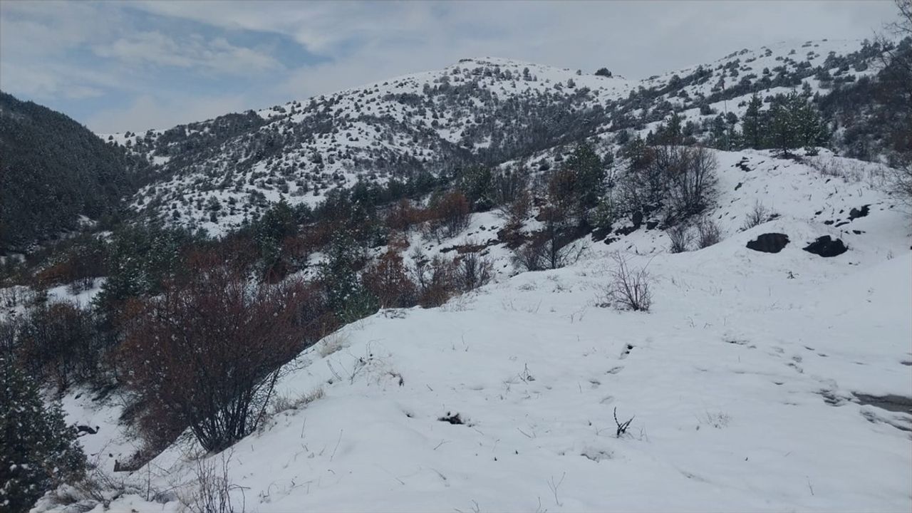 Gümüşhane'de Nisan Ayında Kar Yağışı Etkili Oldu