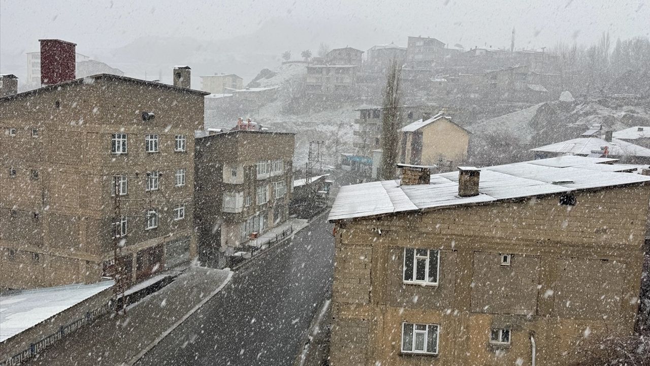 Hakkari'de Nisan Ayında Kar ve Sis Etkili Oldu
