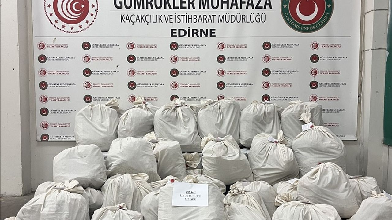 Kapıkule'de 492 Kilogram Uyuşturucu Ele Geçirildi