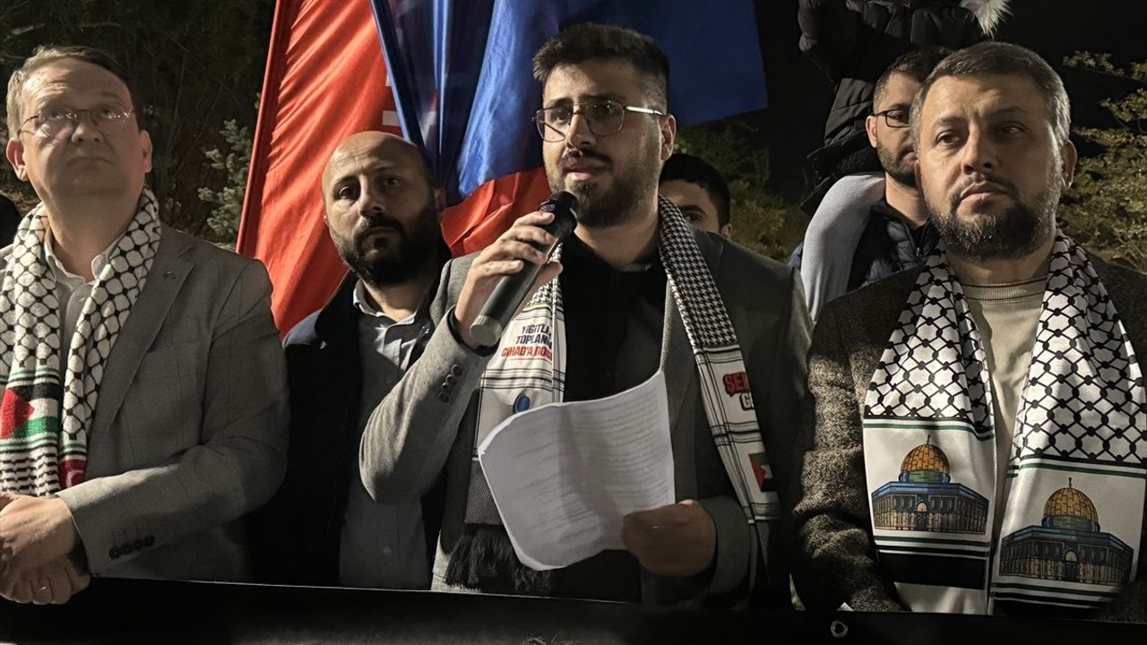 Kırklareli'nde Gazze Saldırılarına Protesto