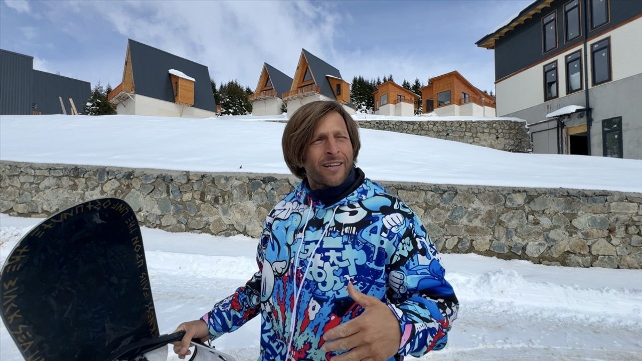 Kümbet Yaylası'nda İlkbahar Keyfi: Snowboard Heyecanı