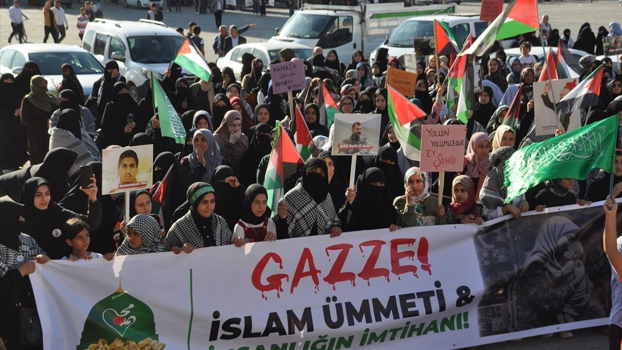 Mardin'de Gazze'ye Destek Yürüyüşü Düzenlendi