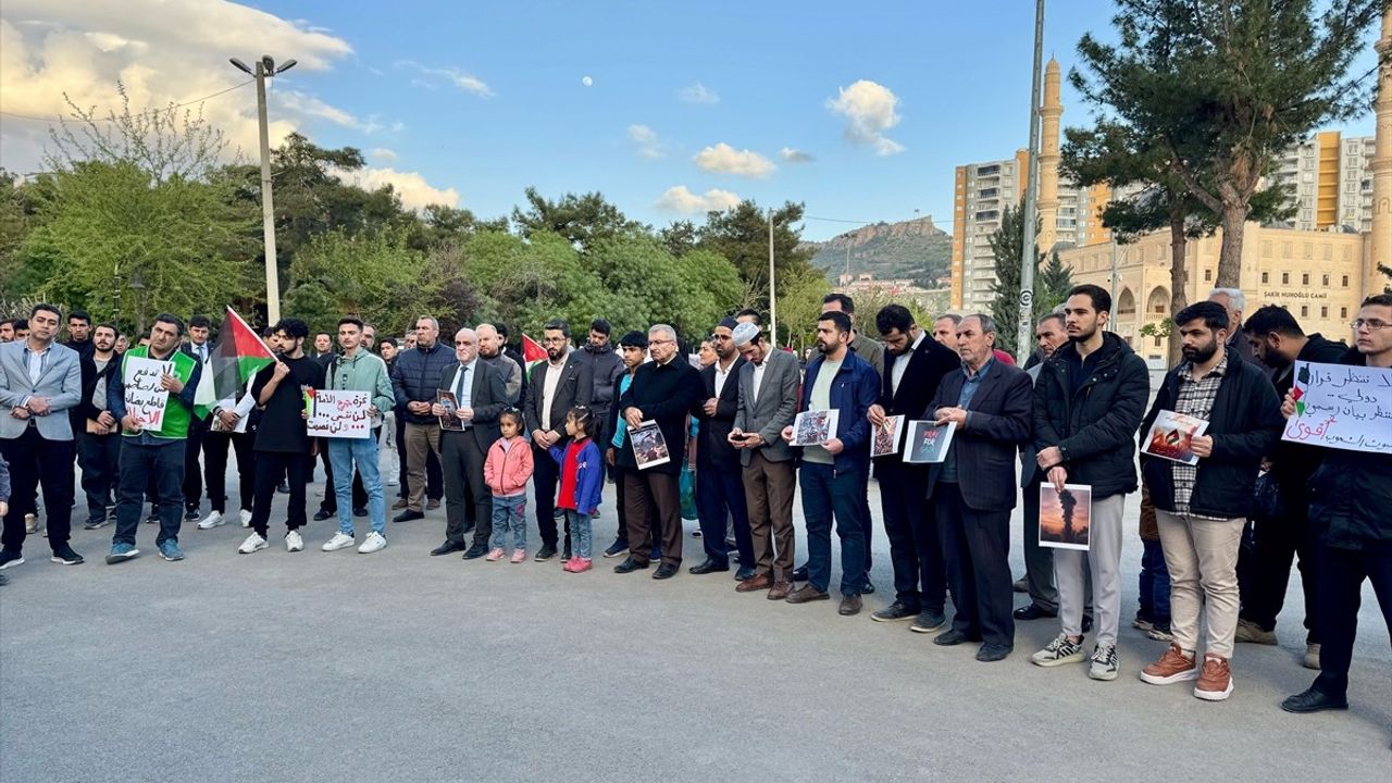 Mardin'de Gazze'ye Yönelik Saldırılara Protesto