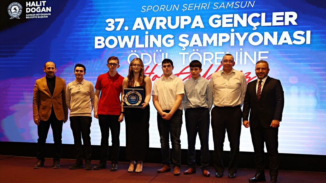Samsun'da Gençler Avrupa Bowling Şampiyonası Kapanış Seremonisi Gerçekleşti