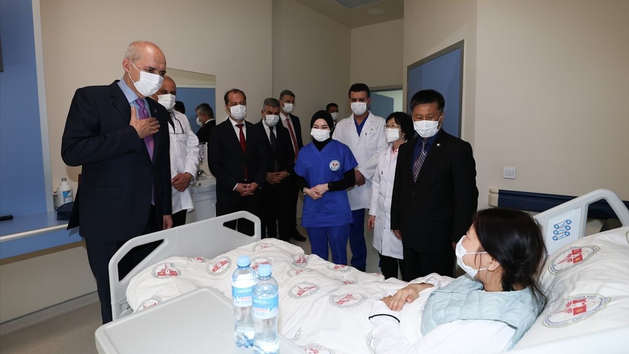 TBMM Başkanı Kurtulmuş Bişkek'te Kırgız-Türk Dostluk Hastanesi'ni Ziyaret Etti