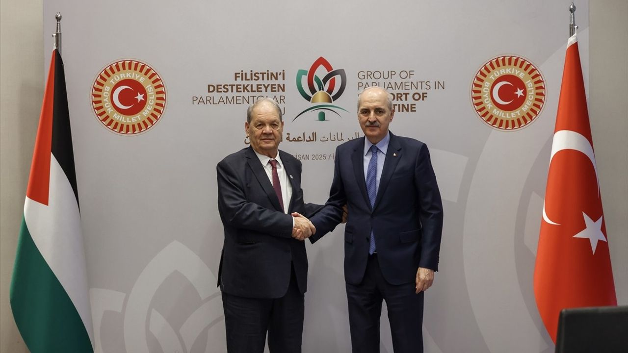 TBMM Başkanı Kurtulmuş, Filistin Ulusal Konseyi Başkanı Fattouh ile Görüştü