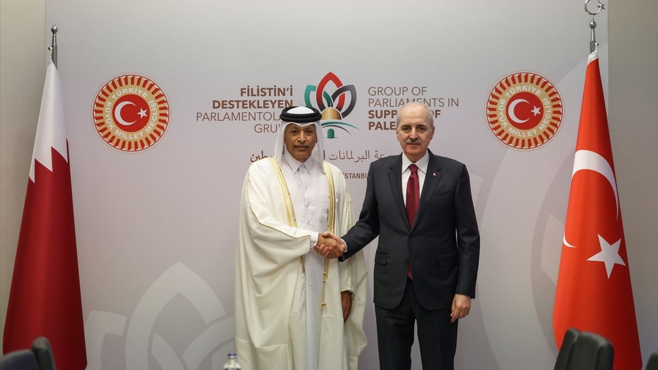 TBMM Başkanı Kurtulmuş, Katar Şura Meclisi Başkanı Ghanim ile Görüştü