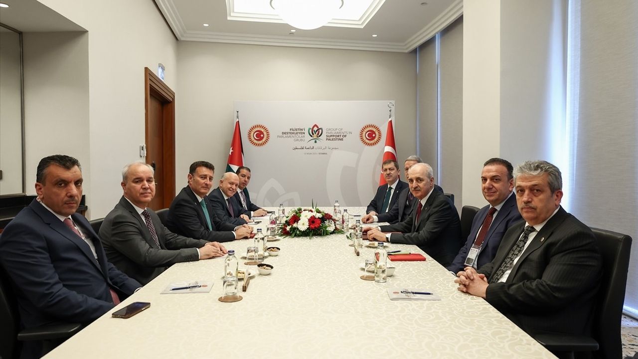TBMM Başkanı Kurtulmuş ve Ürdün Temsilciler Meclisi Başkanı Safadi'den Filistin'e Destek