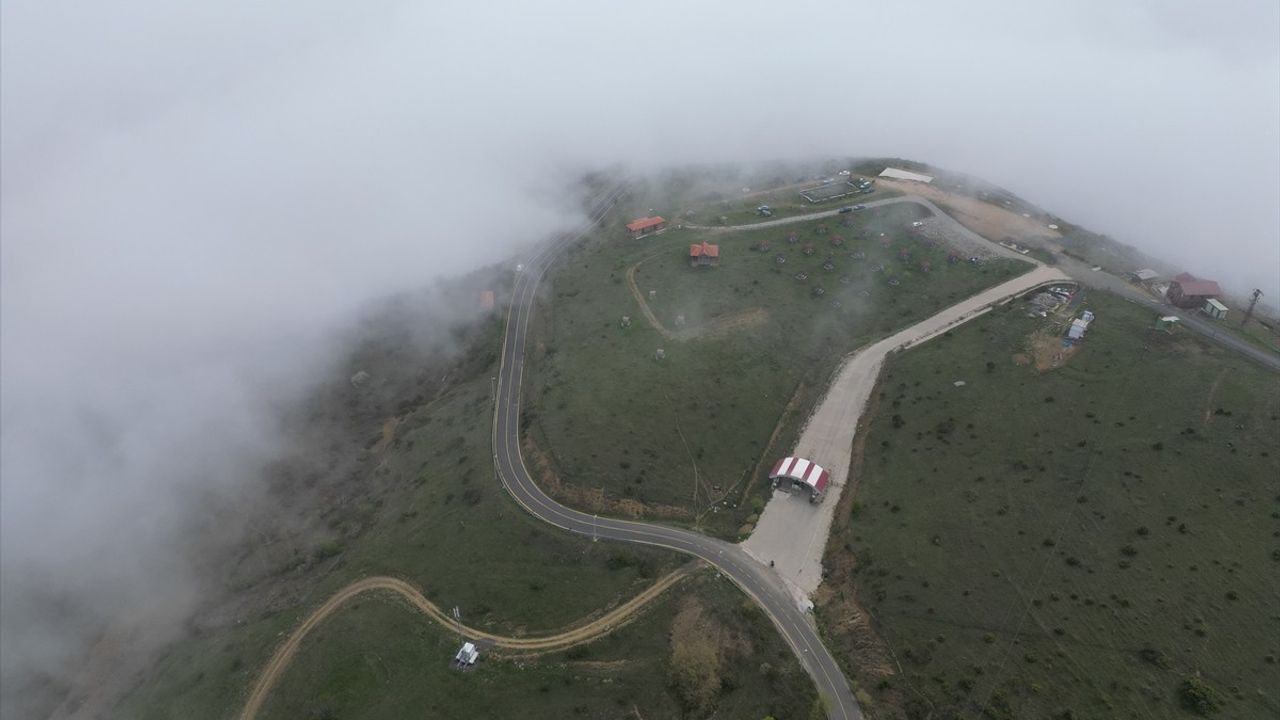 Tekirdağ'da Ganos Dağı'nda Büyüleyici Sis Manzarası