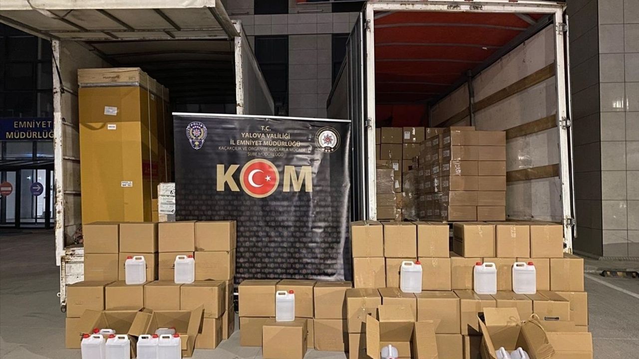 Yalova'da 1500 Litre Etil Alkol Operasyonu: 3 Gözaltı
