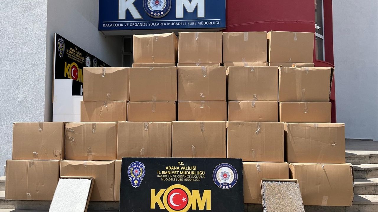 Adana'da 15 Milyon 270 Bin Kaçak Makaron Ele Geçirildi
