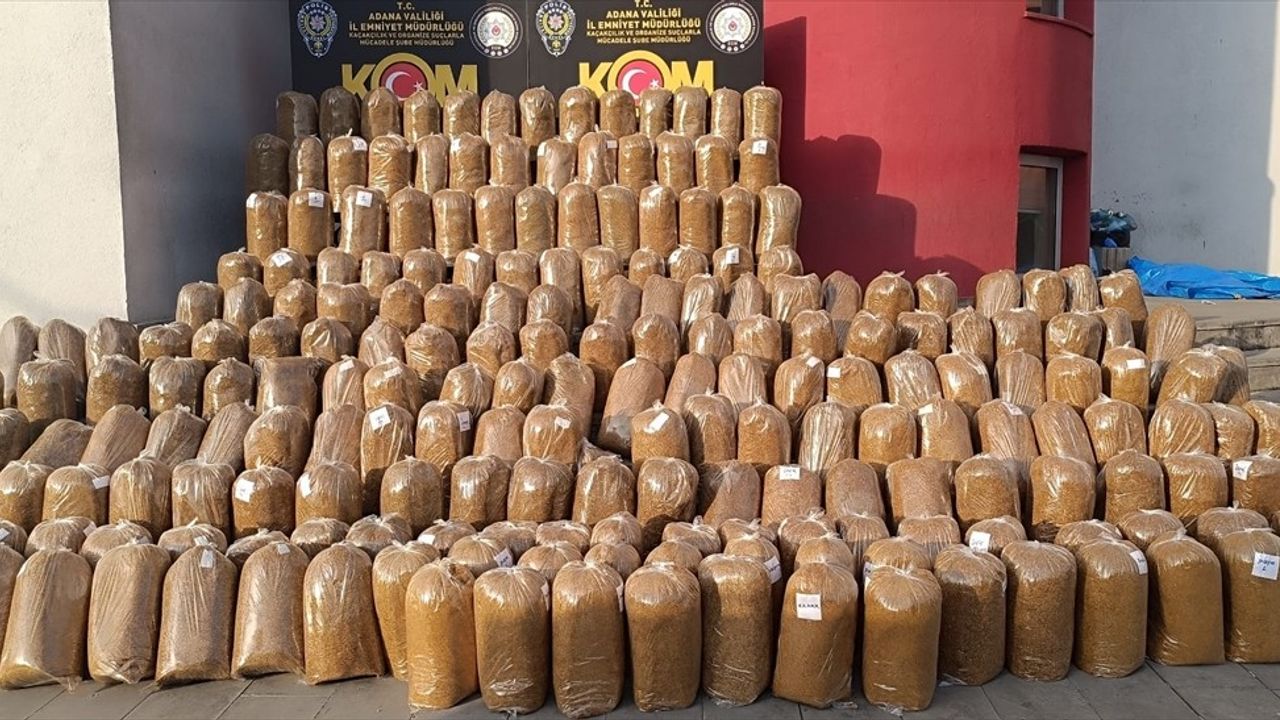 Adana'da 2 Ton Kaçak Tütün Ele Geçirildi: 6 Gözaltı