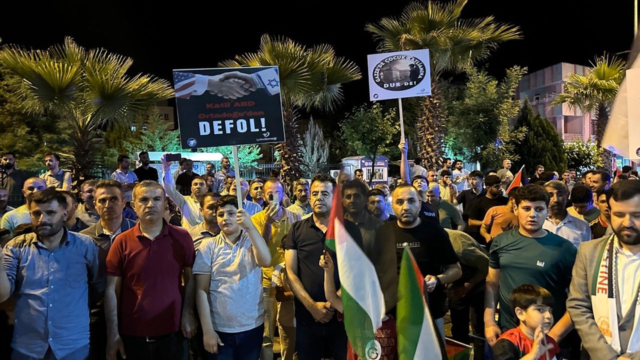 Adıyaman'da Gazze ve Filistin İçin Protesto Gösterisi