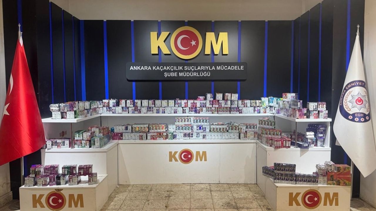 Ankara'da 3.070 Kaçak Elektronik Sigara Ele Geçirildi