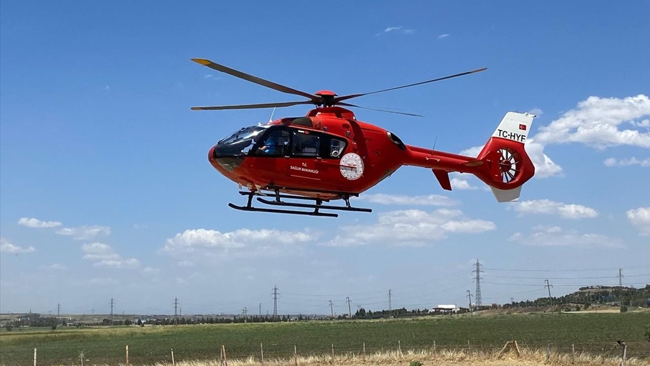 Diyarbakır'da Yanık Yaralanması: Ambulans Helikopterle Hastaneye Sevk