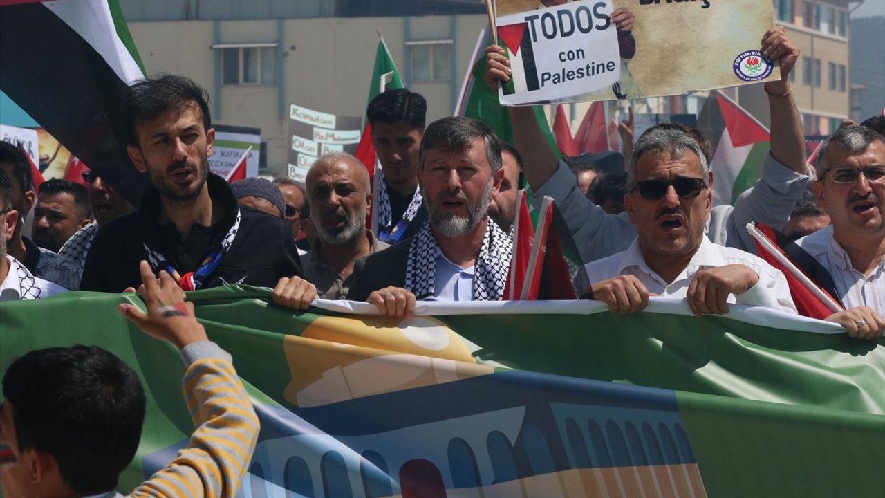 Hatay'da Filistin'e Destek Yürüyüşü Gerçekleşti