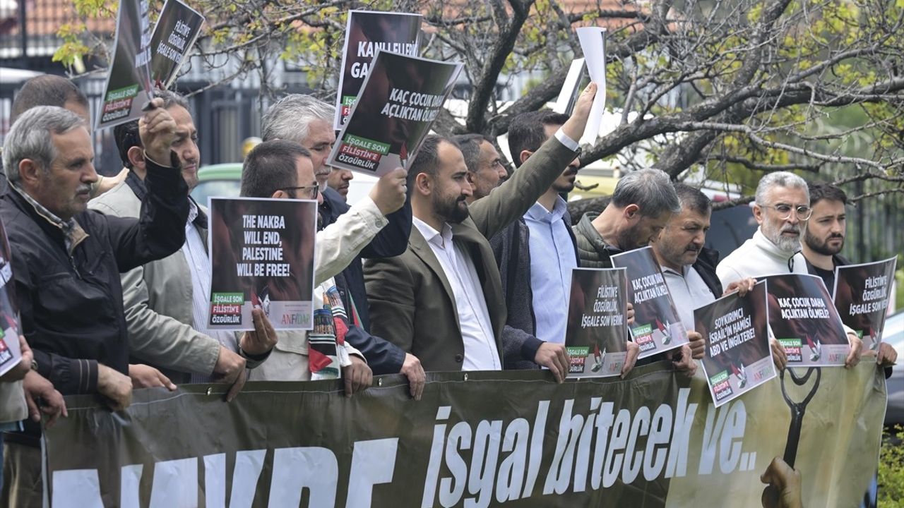Nekbe'nin 77. Yılı Protesto Edildi: Filistinli Kardeşlerimize Destek