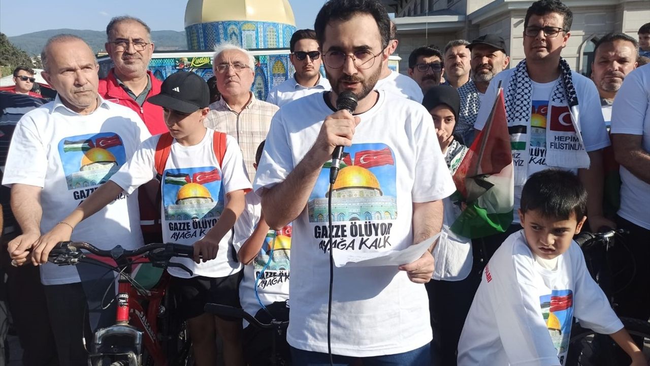 Osmaniye'de 'Kudüs-Gazze-Mavi Marmara' Temalı Bisiklet Turu Yapıldı