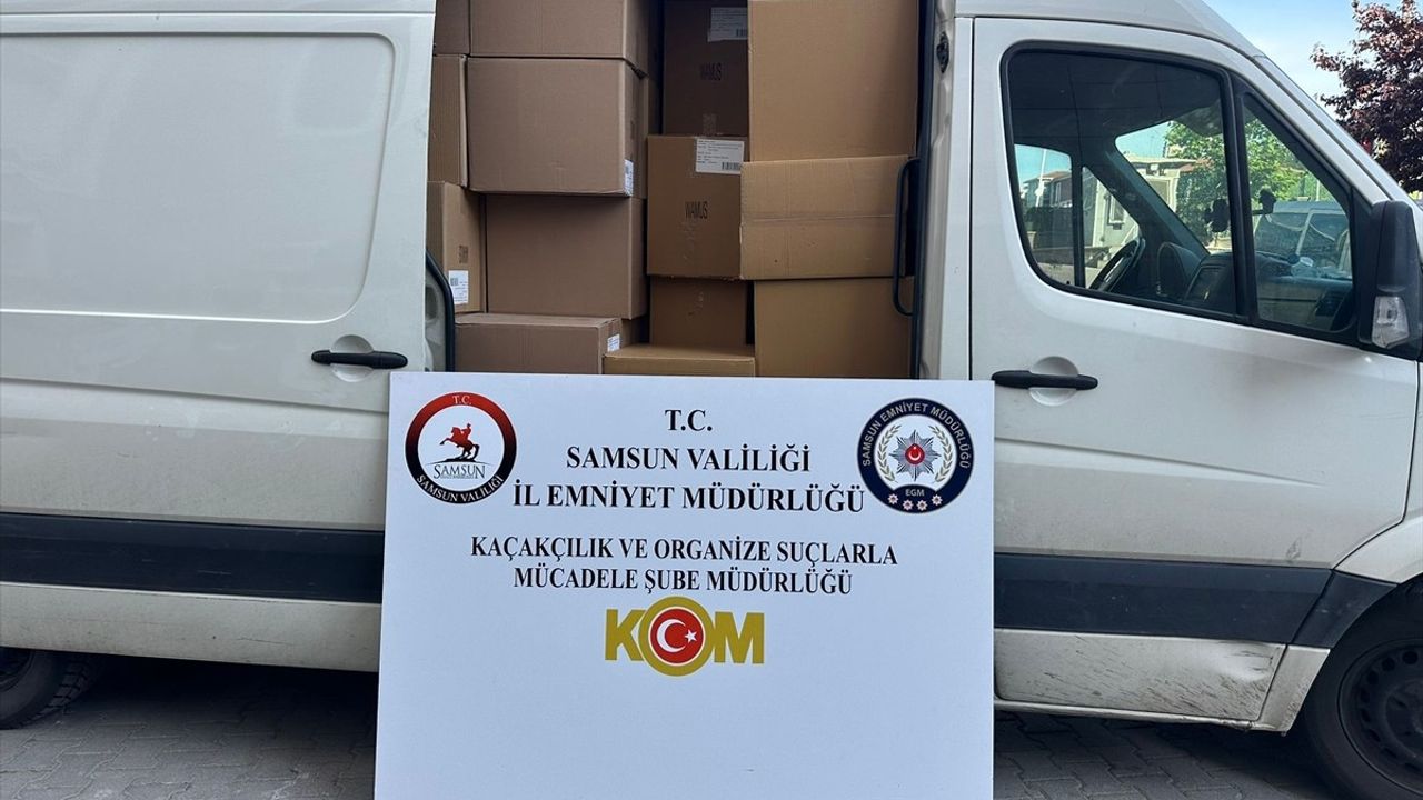Samsun'da 2 Milyon 260 Bin Kaçak Makaron Ele Geçirildi