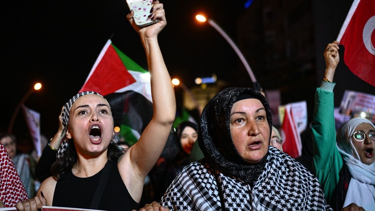 Ankara'da 'Küresel Gazze Yürüyüşü'ne Destek Yürüyüşü Düzenlendi