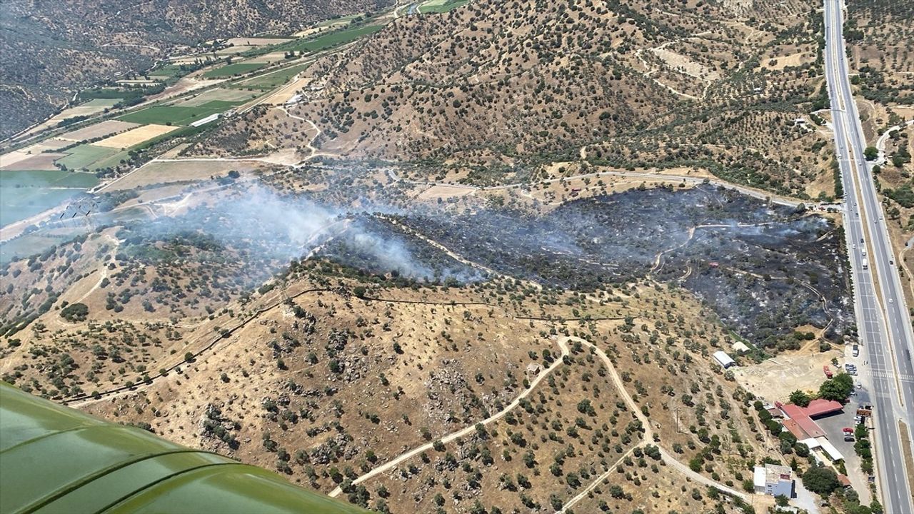 Aydın Çine'de Zeytinlik Alanında Yangın Kontrol Altına Alındı