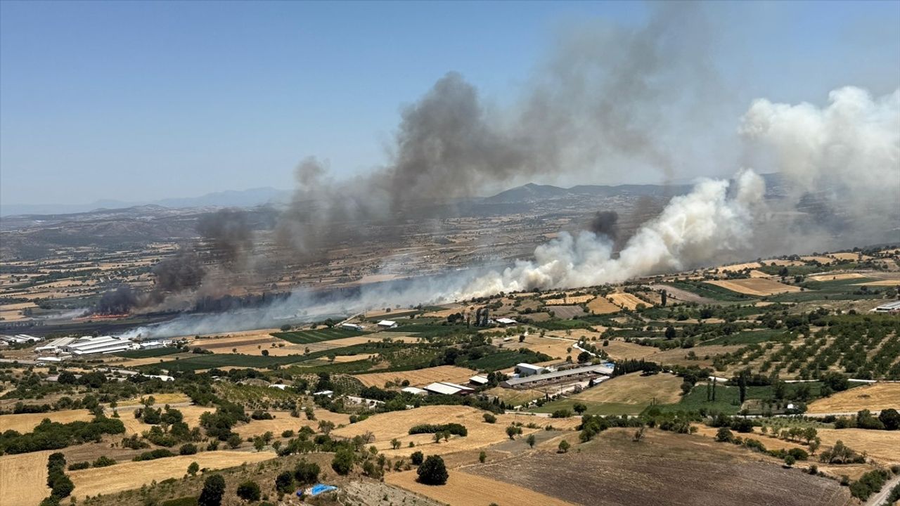Balıkesir'de Tarım Arazisinde Yangın: Hava ve Karadan Mücadele Devam Ediyor