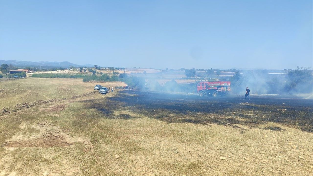 Çanakkale'deki Tarım Arazisinde Çıkan Yangın Kontrol Altına Alındı