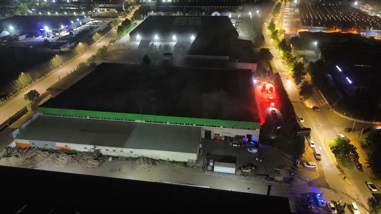 Düzce'deki Mobilya Fabrikasında Yangın: Hasar Var