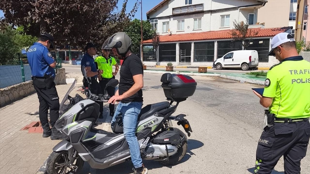Edirne'de Motosiklet Denetimlerinde 134 Bin Lira Ceza Kesildi