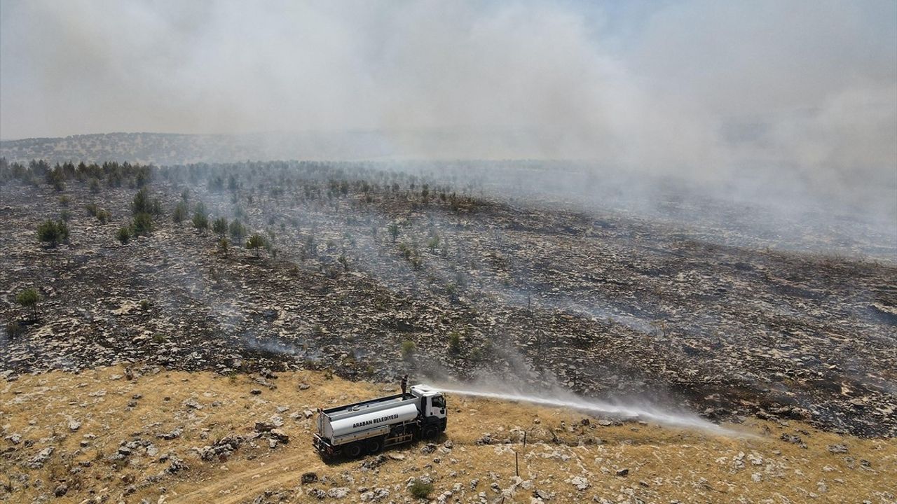 Gaziantep'in Araban İlçesinde Çıkan Yangın Kontrol Altına Alındı