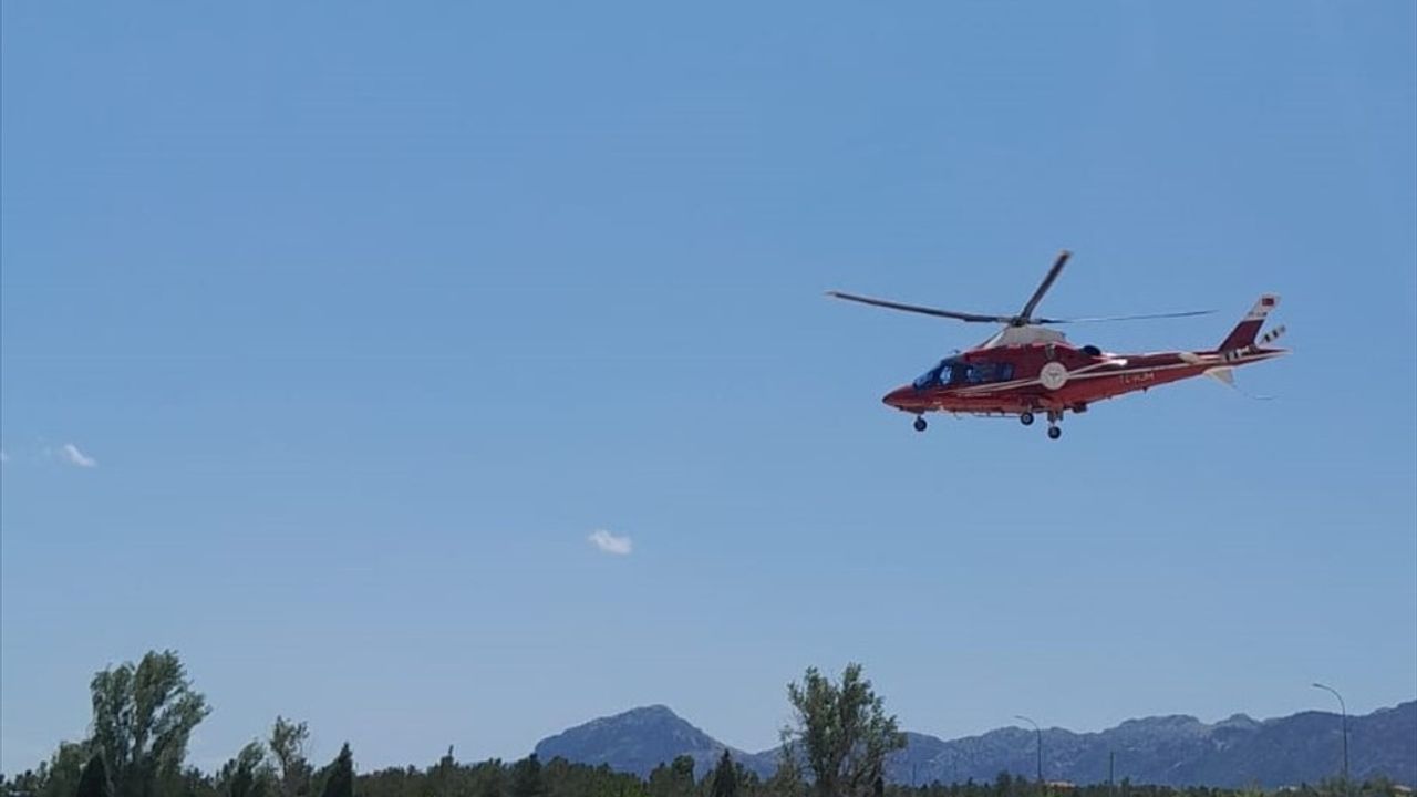 İş Yerinde Kalp Krizi Geçiren İşçi Hava Ambulansı ile Konya'ya Sevk Edildi