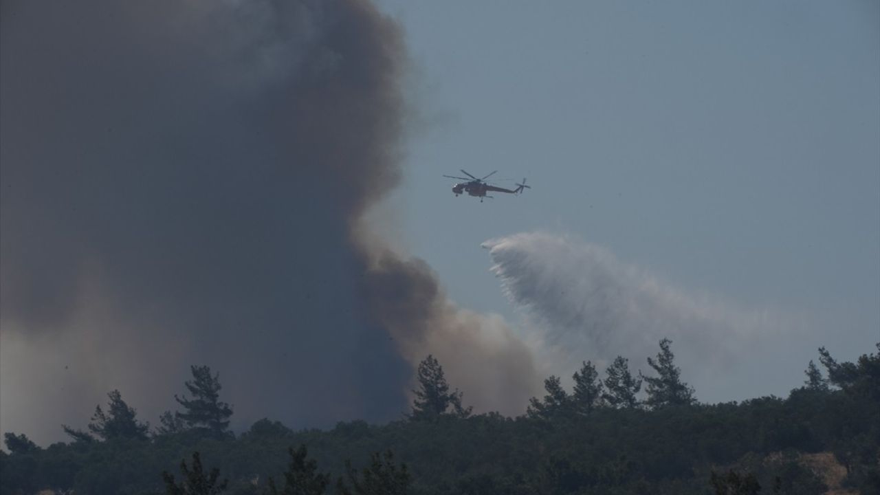 İzmir Aliağa'daki Orman Yangınına Yoğun Müdahale Devam Ediyor