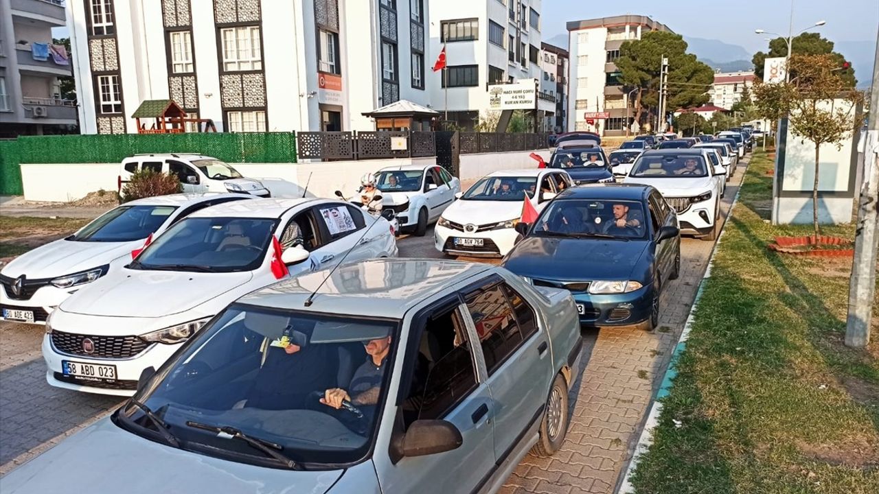 Osmaniye'de Filistin'e Destek için Araç Konvoyu Düzenlendi