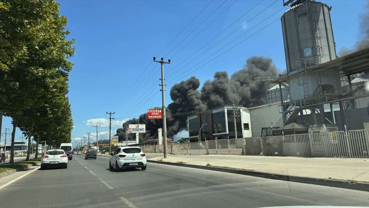 Sakarya'da Yedek Parça Deposunda Yangın: Müdahale Devam Ediyor
