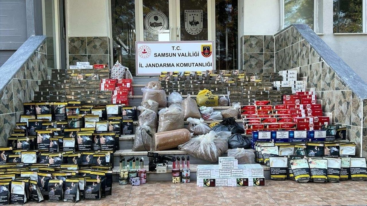 Samsun'da Kaçak 108 Bin 600 Makaron Ele Geçirildi