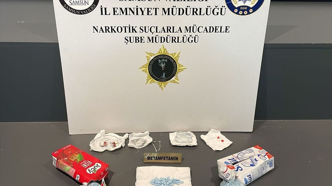 Samsun'da Meyve Suyu Kutusunda Uyuşturucu Operasyonu: 2 Gözaltı
