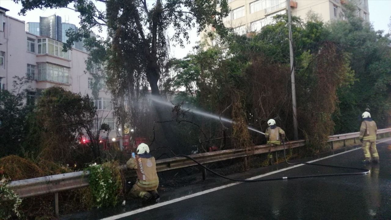 Şişli'de Ağaçlık Alanda Yangın Kontrol Altına Alındı