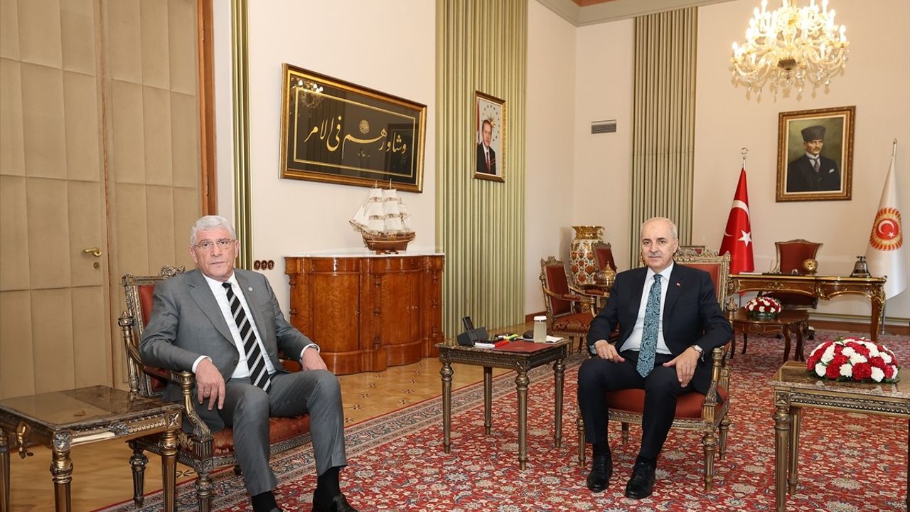 TBMM Başkanı Kurtulmuş, İYİ Parti Lideri Dervişoğlu'nu Ağırladı