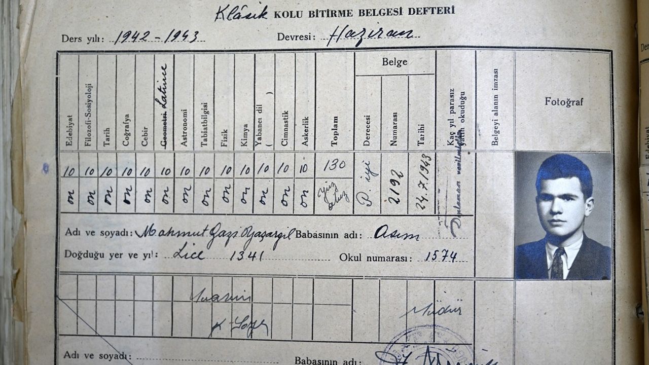 Yaşargil'in Liseyi Bitirme Belgesi Gün Yüzüne Çıktı