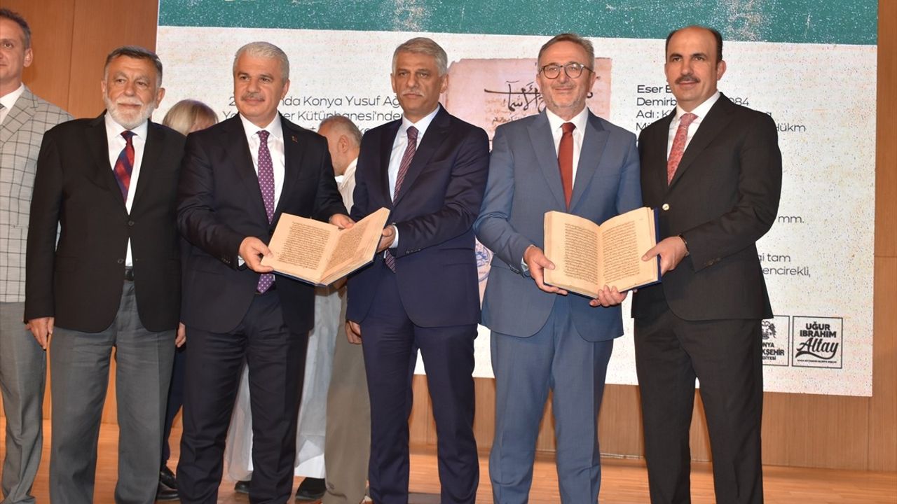 757 Yıllık El Yazması Kitap, Konya'ya İade Edildi