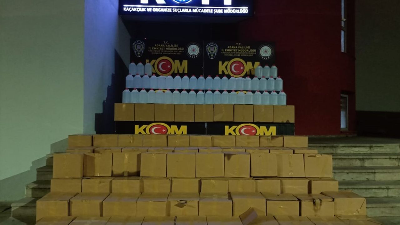 Adana'da 1690 Litre Kaçak Etil Alkol Ele Geçirildi