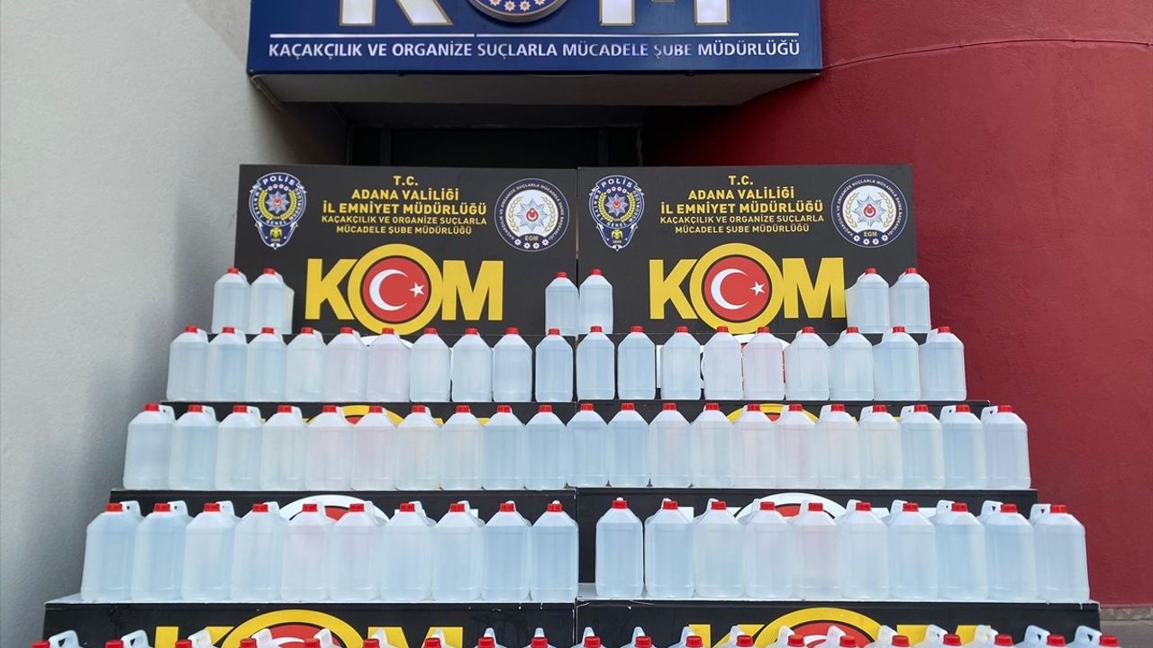 Adana'da 800 Litre Kaçak Etil Alkol ve 3 Gözaltı