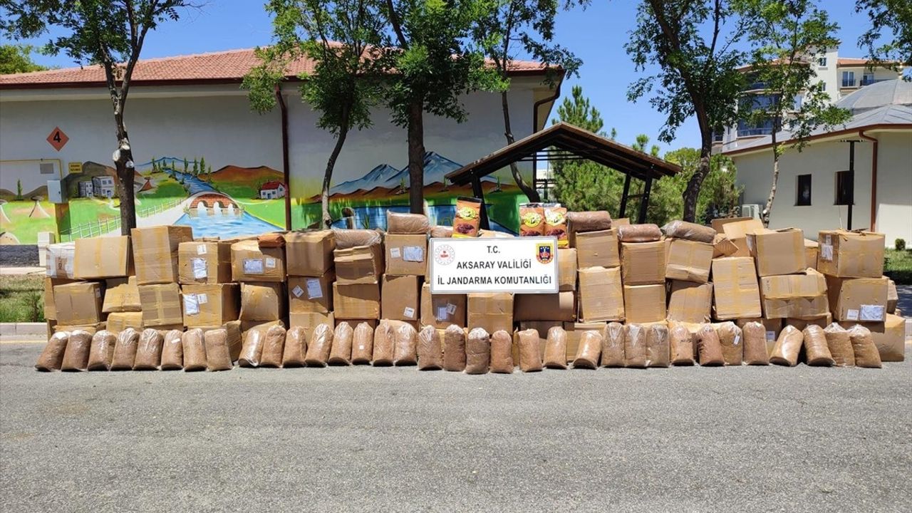 Aksaray'da 9 Ton 169 Kilogram Kaçak Tütün Ele Geçirildi