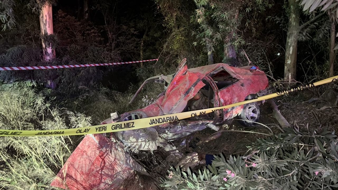 Aydın'da Ağaca Çarpan Otomobilde 2 Kişi Hayatını Kaybetti