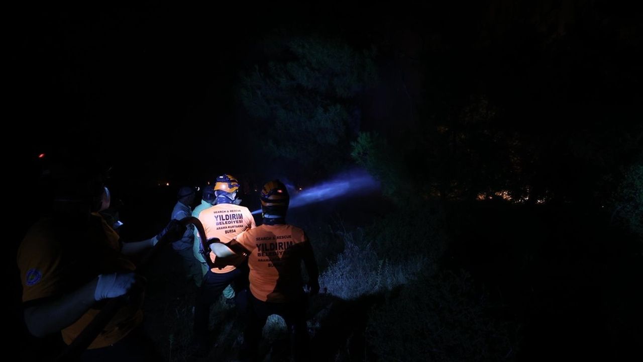 Bursa'da Orman Yangını: Gürsu ve Kestel Arasındaki Alevlere Müdahale Sürüyor