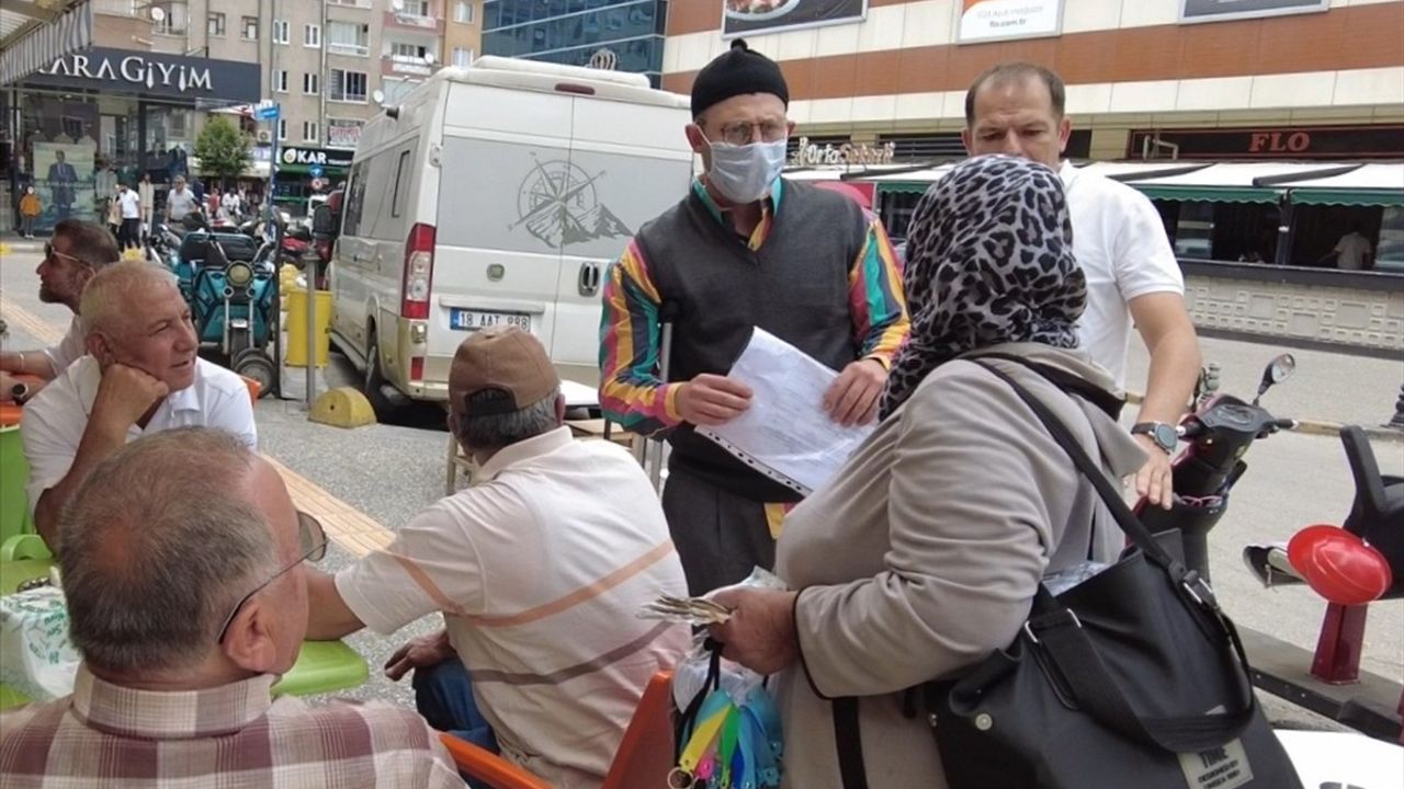 Çankırı'da Zabıta, Dilenci Kılığına Girerek 10 Dakikada 340 Lira Topladı